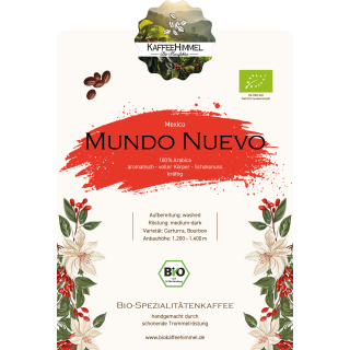 "Mundo Nuevo" Mexico Bio 100g fein (Espressokocher)