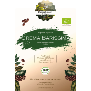 "Crema Barissima" Supreme Espresso Bio 100g sehr fein (Siebträger)