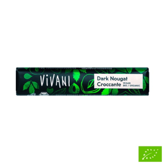 Vivani "Dark Nougat Croccante" Schokoriegel